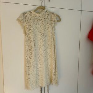 Rachel Zoe white lace mini dress